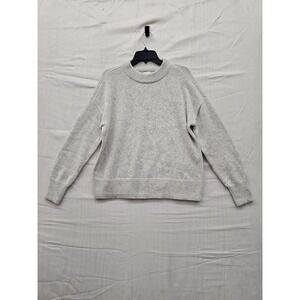 A New Day Women XS Heather Gray Crewneck Sweater Drop Shoulder Knit 018133145